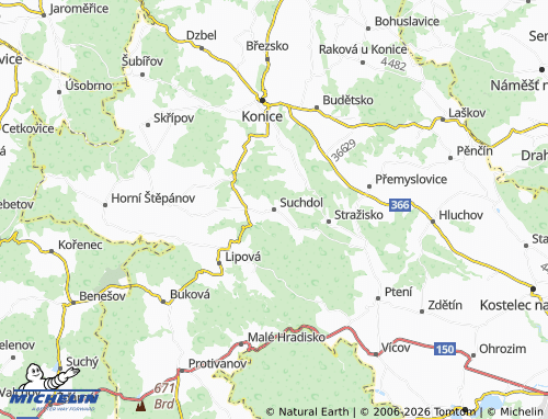 Mapa MICHELIN Suchdol - ViaMichelin