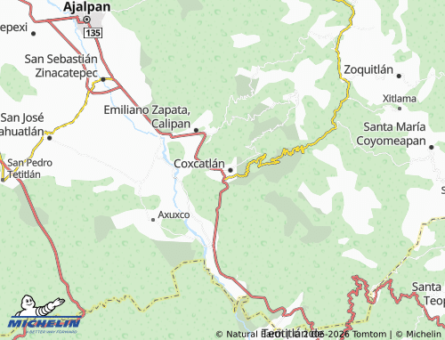 Mappa MICHELIN Emiliano Zapata, Coxcatlán - ViaMichelin