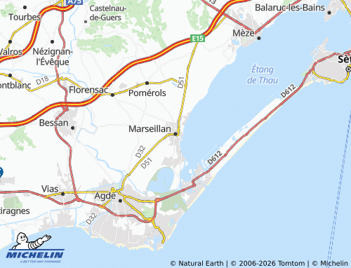 Mappa MICHELIN Marseillan - ViaMichelin