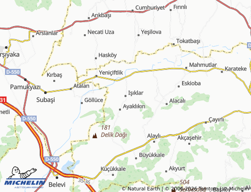 MICHELIN Işıklar map - ViaMichelin
