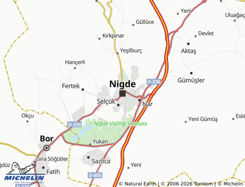 Mapa MICHELIN Nigde - ViaMichelin
