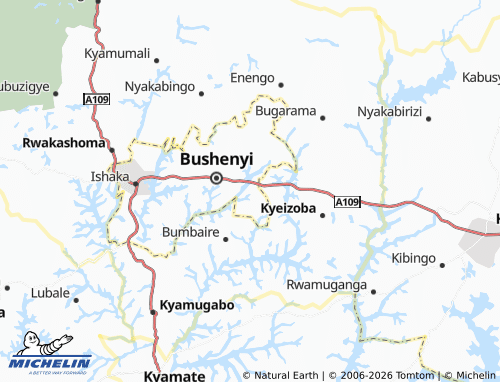 Mappa MICHELIN Bweranyangi - ViaMichelin