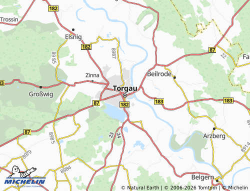Mappa MICHELIN Torgau - ViaMichelin