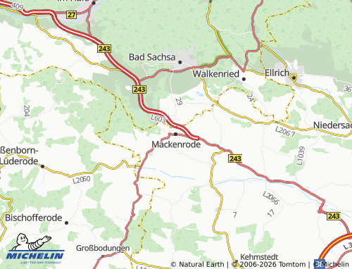 Mappa MICHELIN Mackenrode - ViaMichelin