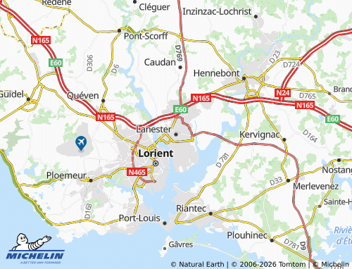 Mappa MICHELIN Lanester - ViaMichelin