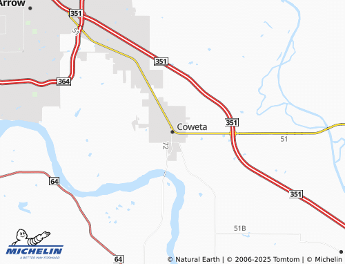 MICHELIN Coweta map - ViaMichelin