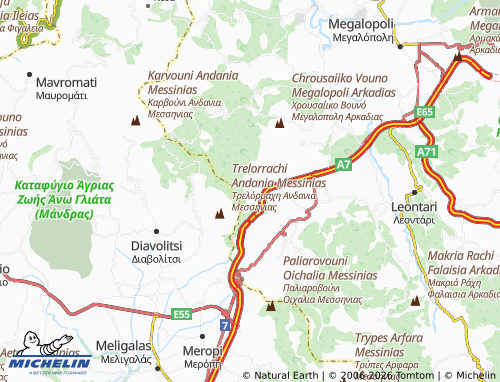 MICHELIN Chranoi map - ViaMichelin
