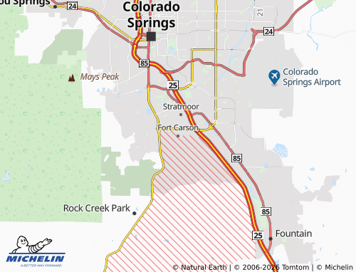 Mapa MICHELIN Fort Carson - ViaMichelin