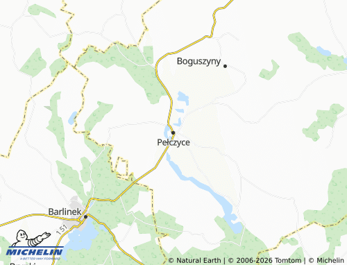 MICHELIN-Landkarte Pełczyce - ViaMichelin