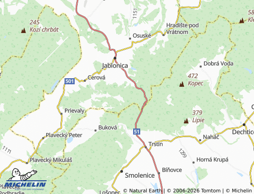 MICHELIN-Landkarte Bojková - ViaMichelin