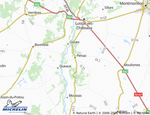 Mappa MICHELIN Persac - ViaMichelin