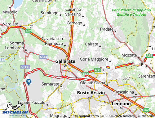 Carte MICHELIN Cassano Magnago - ViaMichelin