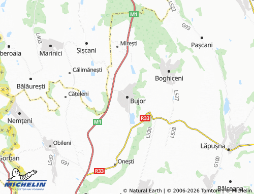 MICHELIN Bujor map - ViaMichelin