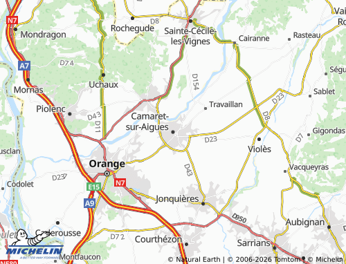 MICHELIN-Landkarte Camaret-sur-Aigues - ViaMichelin