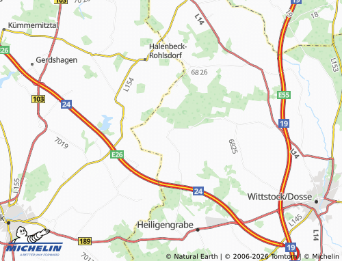 MICHELIN Blesendorf map - ViaMichelin