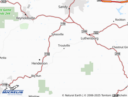 MICHELIN Troutville map - ViaMichelin