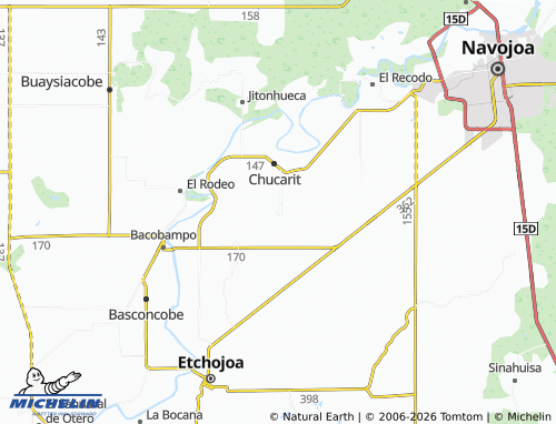 MICHELIN Campo León map - ViaMichelin