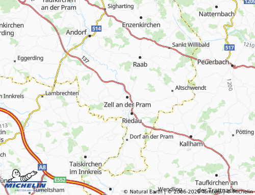 MICHELIN Zell an der Pram map - ViaMichelin