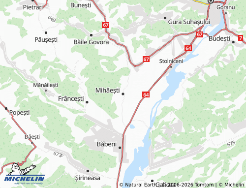 Mapa MICHELIN Mihăești - ViaMichelin