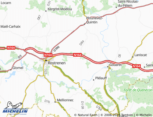 MICHELIN Plouguernével map - ViaMichelin