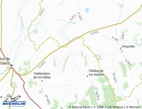 MICHELIN Montealegre de Campos map - ViaMichelin