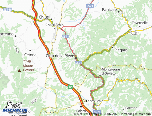 Mappa MICHELIN Città della Pieve - ViaMichelin