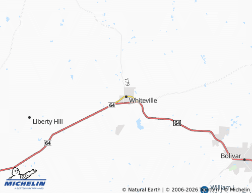 Mapa MICHELIN Whiteville - ViaMichelin