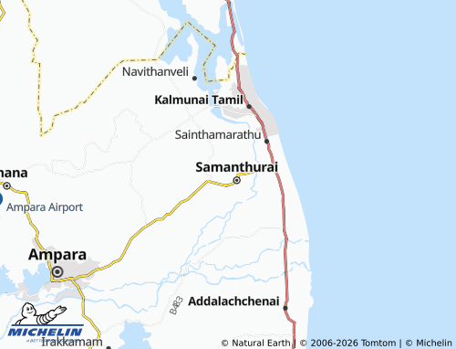 MICHELIN Sammanthurai 05 map - ViaMichelin