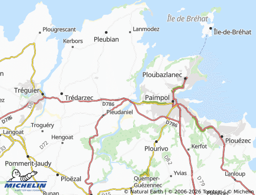 MICHELIN Lézardrieux map - ViaMichelin