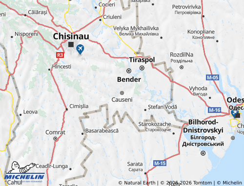 Kaart MICHELIN Căușeni - ViaMichelin
