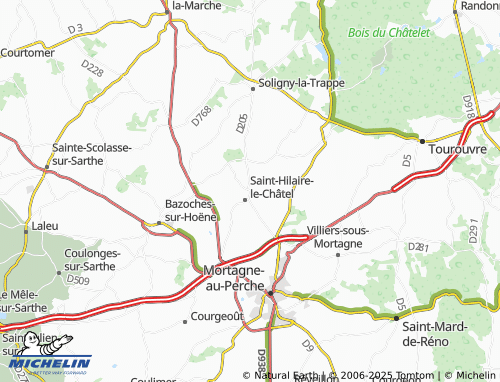 Mapa MICHELIN Sainte-Céronne-lès-Mortagne - ViaMichelin