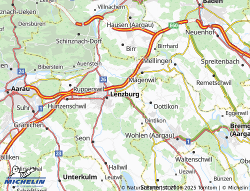 Carte MICHELIN Horner - ViaMichelin
