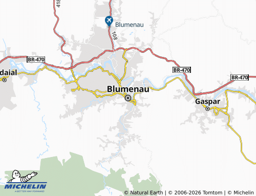 MICHELIN Blumenau map - ViaMichelin