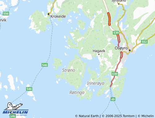 MICHELIN Nordstrøm map - ViaMichelin