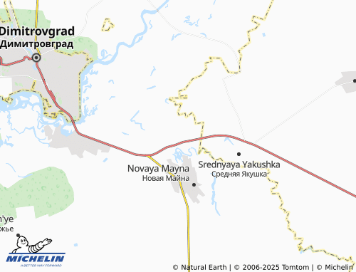 MICHELIN Chernaya Rechka map - ViaMichelin