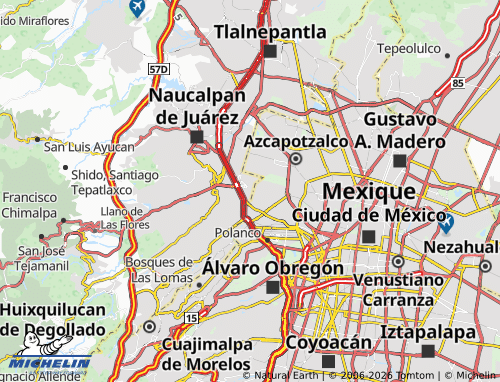 MICHELIN Industrial Naucalpan map - ViaMichelin