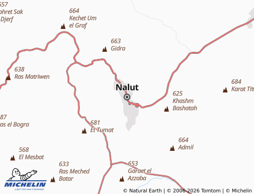 MICHELIN Nalut map - ViaMichelin