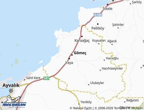 MICHELIN Gömeç map - ViaMichelin