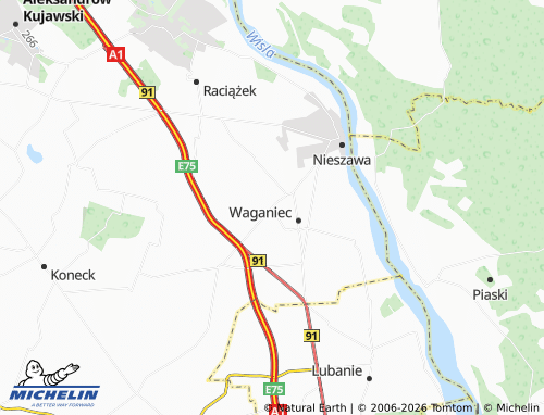 MICHELIN Kaźmierzyn map - ViaMichelin