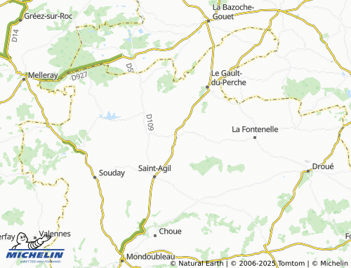 Carte MICHELIN Arville - ViaMichelin
