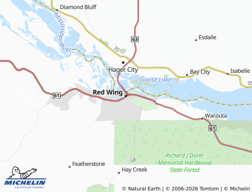 Mappa MICHELIN Red Wing - ViaMichelin