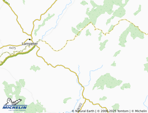 MICHELIN Llanycrwys map - ViaMichelin