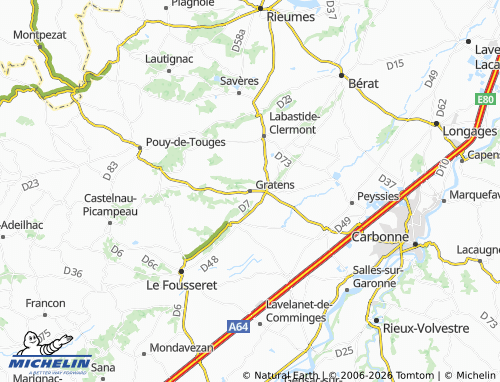 Mappa MICHELIN Gratens - ViaMichelin