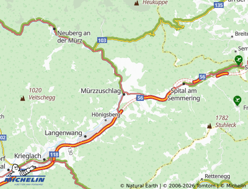 MICHELIN Mürzzuschlag map - ViaMichelin
