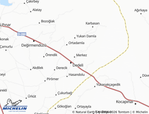 MICHELIN Merkez map - ViaMichelin
