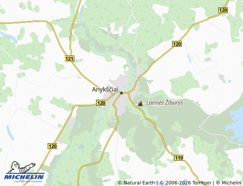 Mappa MICHELIN Anykščiai - ViaMichelin