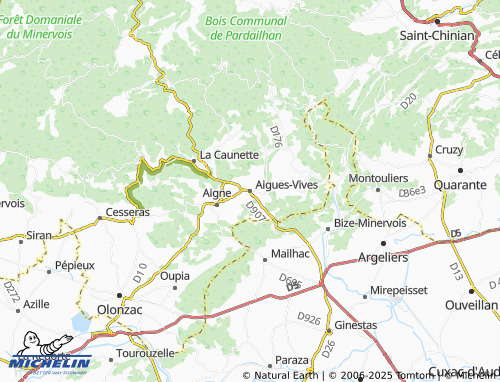 MICHELIN Aigues-Vives map - ViaMichelin