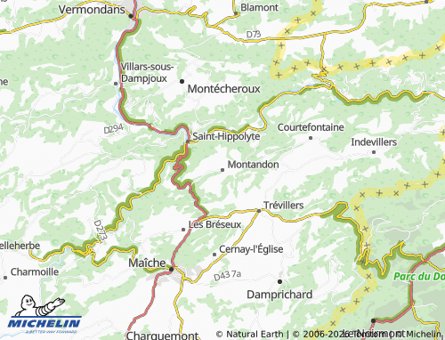 Kaart MICHELIN Montandon - ViaMichelin