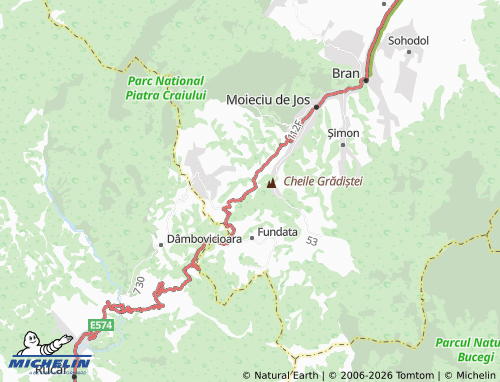 MICHELIN Drumul Carului map - ViaMichelin