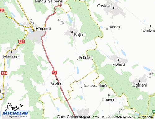 Mappa MICHELIN Fîrlădeni - ViaMichelin